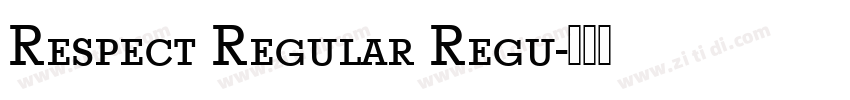 Respect Regular Regu字体转换